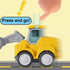 Bulldozer 3 4 5 6 7 D-KINGCHY Construction Vehicle Toys for Toddlers, Press and Go Excavator Drill Truck and Road