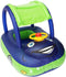 Baby Pool Float with Canopy Summer Steering Wheel Sunshade Swim Ring Car