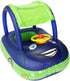 Baby Pool Float with Canopy Summer Steering Wheel Sunshade Swim Ring Car