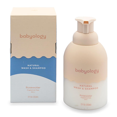 100% 13,52 OZ Packs Babyology All Natural Baby Wash and Shampoo - Edible Ingredients - with Organic Rose Water