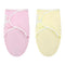 2 Pcs Preemie Swaddle Wrap, Adjustable Cotton Swaddle Blanket for Preemie Boys Girls Sleep (Pink, Yellow)