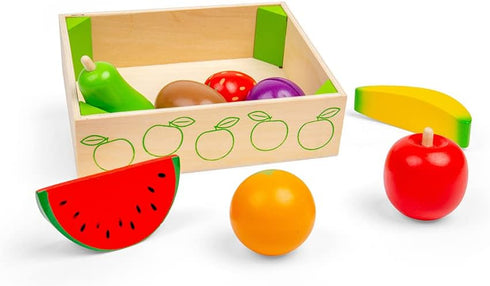Set Bigjigs Toys Wooden Fruit Storage Crate - Role Play Food