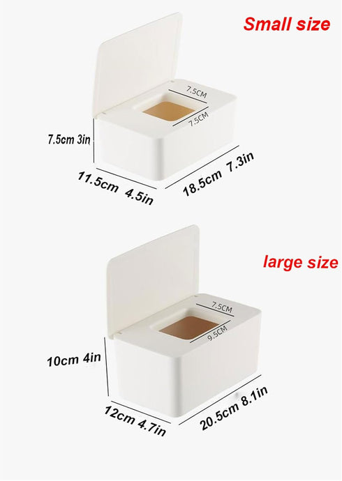 YUNDUOKEJI 4 Pcs Baby Wipes Dispenser, Baby Wipe Holder for Fresh Wipes, Refillable Wipes Box, Baby Wipes