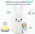 Lumipets Baxter The Bunny Squishy Night Light for Kids | Silicone Lamp with Tap & Remote Control | Rechargeable Color