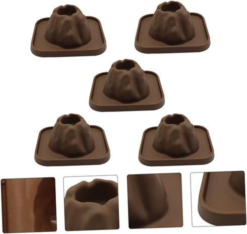 Totority 5Pcs Volcano Model Shell Toys, Volcanic Figurine for Fish Tank Aquarium, Volcano Science Kit