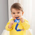 Set 3 Baby Food Grade Silicone Tractor Car Teether Toy with Pacifier Clip Holder,Teething Pain Relief Toys Gift