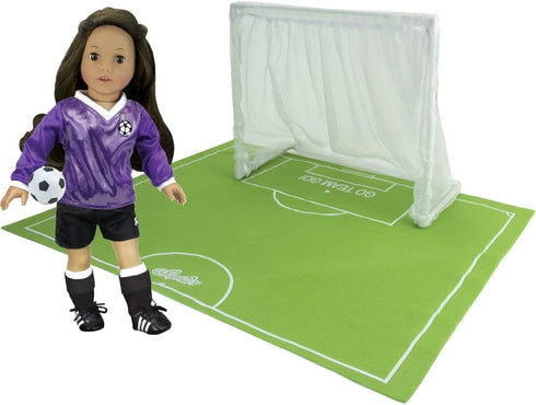 Sophia's 18" Doll 3 pc. Soccer Play Set with Goal Net, Sports Field, Soccer Ball, and Mesh Carrying Pouch