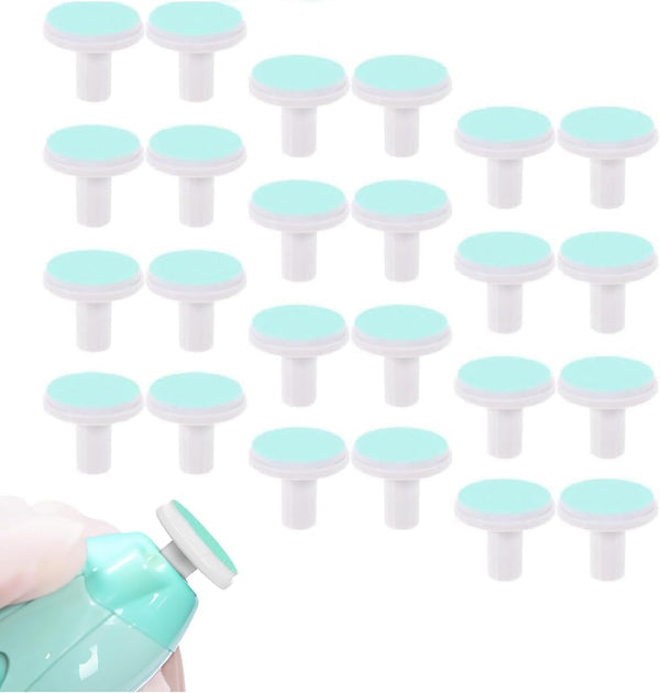 TUESMEILL 24PCS Baby Nail File Replacement Pads, Electric Baby Nail File Pads, Baby