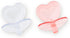 Corolle Heart Shaped Doll Pacifier Accessory, 2 Pack, Clear/Pink for 14-17" Dolls