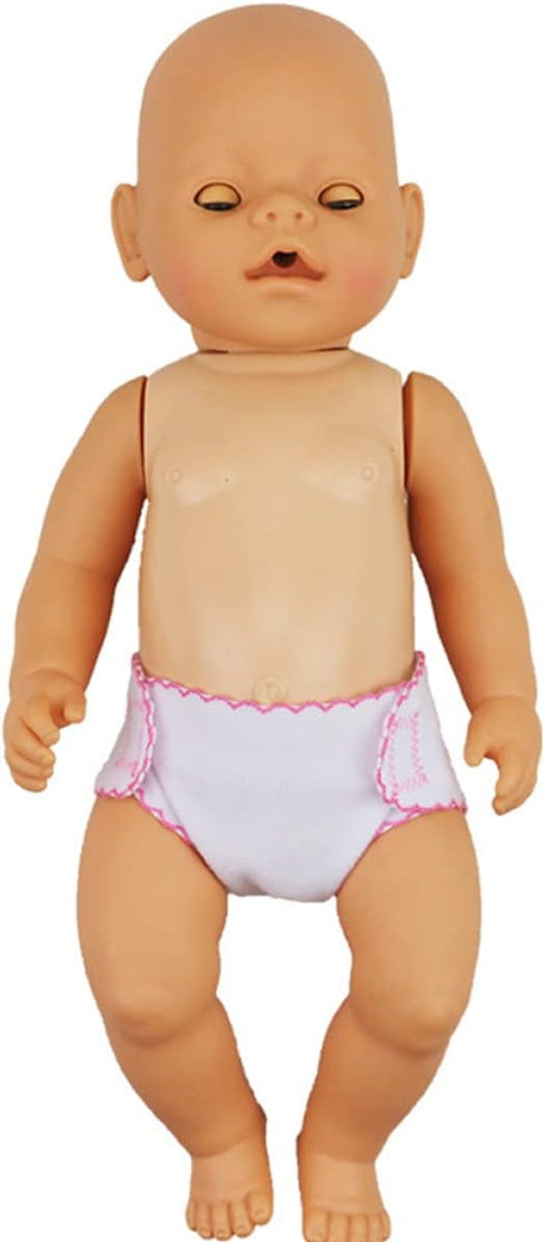 Toyvian 6pcs Doll Diapers, Baby Doll Diaper Bag & Accessories, Reusable DIY Doll Underwear
