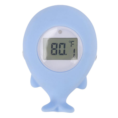 Hamwesh Baby Bath Thermometer, Whale Shaped Floating Water Thermometer with LCD Display and Silent Alarm for Newborn