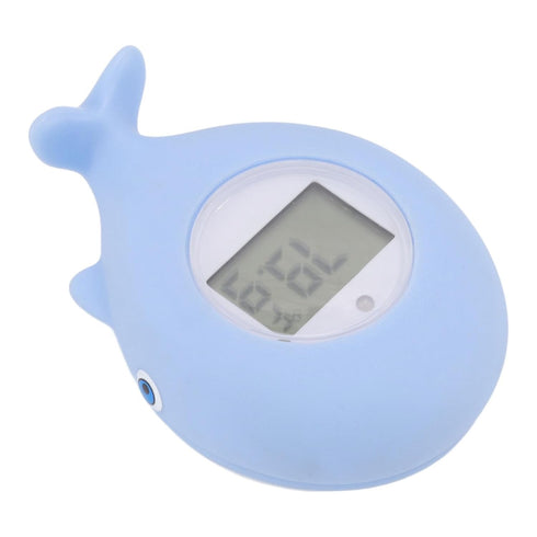 Hamwesh Baby Bath Thermometer, Whale Shaped Floating Water Thermometer with LCD Display and Silent Alarm for Newborn
