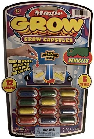 JA-RU Toys Magic Grow Capsules, 1 Pack, 12 Units, Sea Creatures, Zoo & Farm Animals, Dinosaur
