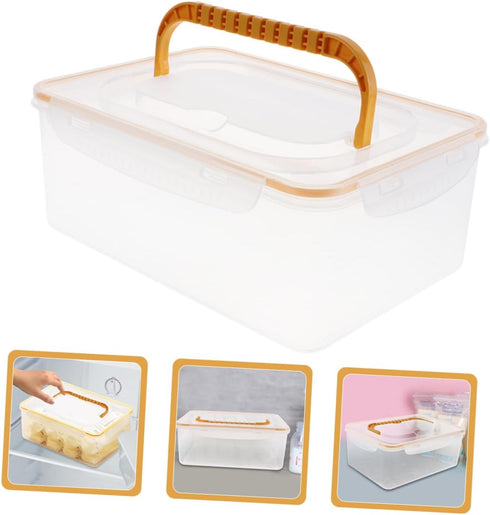 PRETYZOOM Breastmilk Storage Organizer with Lid Square Refrigerator Freezer Containers for Breastfeeding Accessories