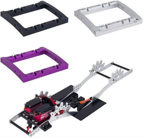 SCX10 II Servo Mount Bracket for 1/10 RC Rigs, Dual Servo Mounts for Capra SCX10 II Axle Comp TGH