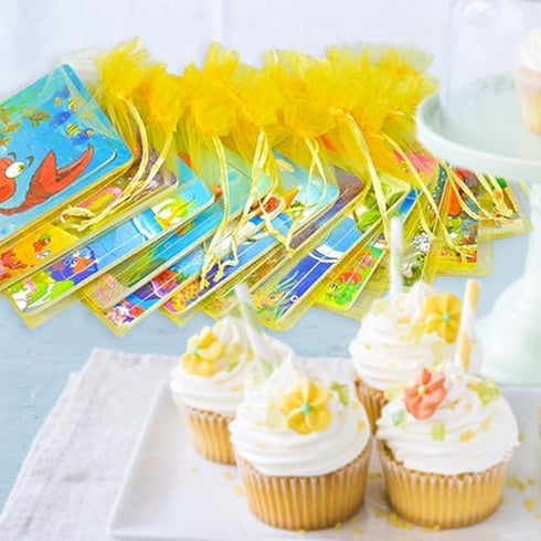 Vileafy 12Pack Sea Animals Wooden Jigsaw Puzzles Party Favors for Kids Age 4-8 Years Old, Small Toddler Puzzles - Travel Puzzles 20 Pieces Per Puzzle with Organza Bags