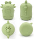 PandaEar 4 Pack Silicone Baby Bath Toys, Ocean Animals Bathtub Toys for Toddlers, Non Toxic Swimming Shower Bath Tub