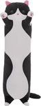 Cute Cat Plush Long Body Pillow Soft Cartoon Stuffed Animal Doll, Kawaii