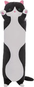 Cute Cat Plush Long Body Pillow Soft Cartoon Stuffed Animal Doll, Kawaii