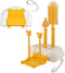 EMTSEB Baby Bottle Brush Set, 6 in 1 Cleaning Brush with Silicone Brush, Nipple Brush, Soap Dispenser, Yellow
