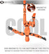RENGNER Dummy13 Set, 13 Set, (9PCS) (Pre-Assembled) Magnetic Action Figure T Action Figure Anti-Gravity Style, Stop