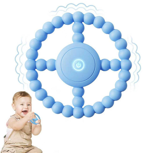 BIKCANP Vibrating Sensory Chew Toy, Teether Teething Toys for Babies6-12 8-18 Months, Sensory
