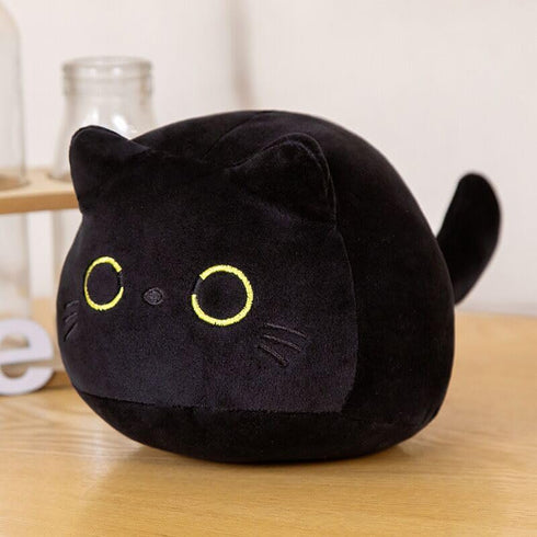 Mini Cat Stuffed Animal, Cute Plush Doll Toy Gift for Girls Boys, 3 Pieces (3 Black Cats)