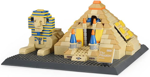 643Pcs Great Pyramid of Giza & Sphinx Egypt Building Blocks Toys Puzzle Set for Kids Adults