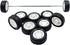 URIMPAVIDO 10PCS 20mm 5PCS (2X20MM) Small Toy Car Wheels Rubber Tire with Shaft Round Axles for for DIY Model Toy RC