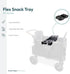 WONDERFOLD W2 Flex Snack Tray for Stroller Wagon with Convertible Cup Holders & Adjustable Sidewalls to Maximize Space