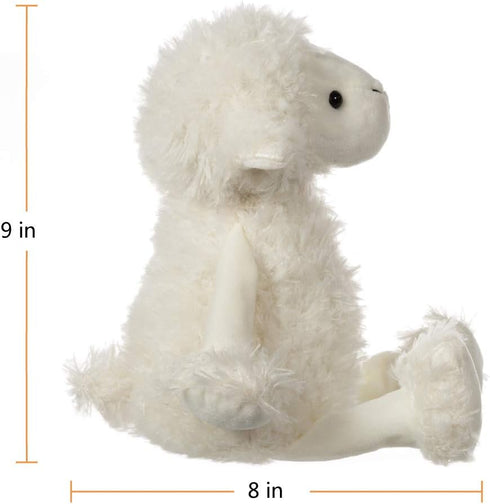 Apricot Lamb Plush White Stuffed Animal | Soft Cuddly 8.5 Inch Lamb Toy for Children