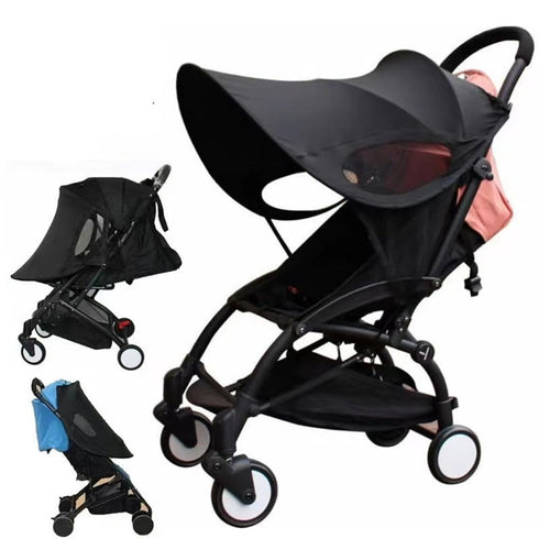 Universal Baby Stroller Sun Shade, Oversize UV Protection Waterproof Cloth, Adjustable Angle Windshield Cover