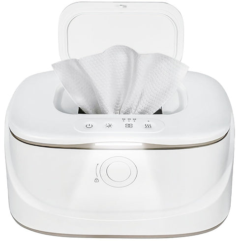 Baby Wipe Warmer with Night Light,Innovative Spring Design,Baby Wet Wipes Dispenser for