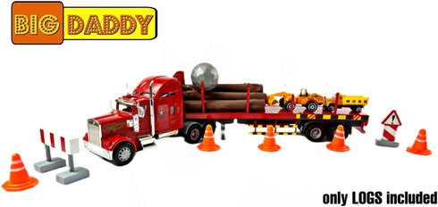 Big Daddy Heavy Duty Lumber Truck Tractor Trailer Toy