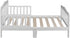 Volowoo Bed Frame for Girls & Boys, Classic Wood Bed Frame w/Safety Guardrail, Low to Floor Design, Wooden Slat