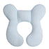 Upgraded Baby Head Support Pillow for Newborn Toddler, Soft Cotton Travel Pillow for Car Seats and Strollers (Blue)