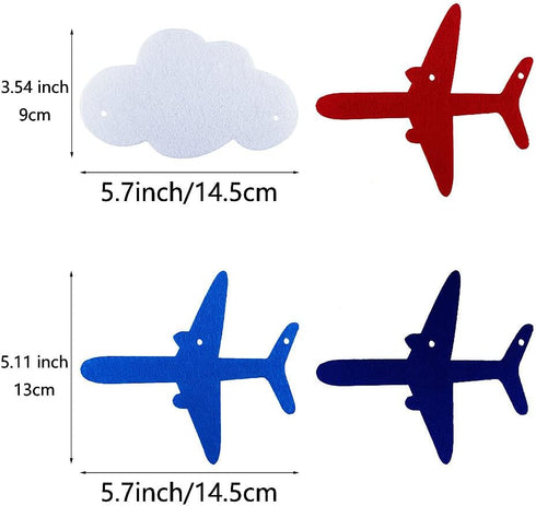 SaktopDeco 2 Pack Airplane Cloud Garland Plane Banner Airplane Party Supplies Plane Aviation Themed Birthday Party