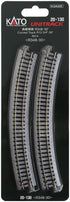 Kato USA Model Train Products Unitrack, 348mm (13 3/4") Radius 30-Degree Curve Track