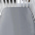 2 Pack Satin Mini Crib Sheets for Baby Hair, Ultra Soft Fitted Mini Crib Sheet for Baby, Machine Washable Grey & White