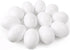 QMET 12 Pieces White Wooden Fake Eggs, Wood Eggs for Easter Crafts &