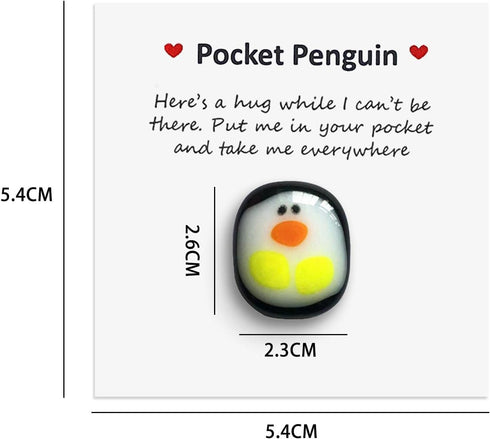 A Little Pocket Penguin Hug, Mini Cute Animal Decoration, Special Encourage Birthday Wedding Party Gift