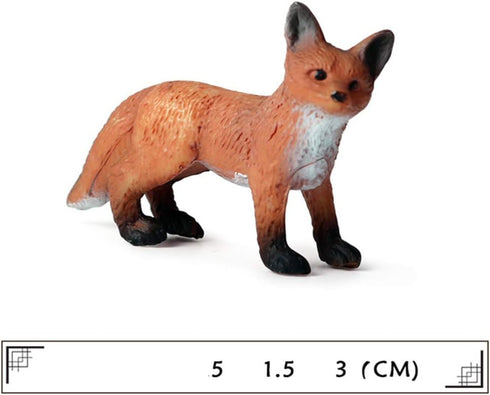 Toddmomy Fox Toy Figurine 3Pcs Animal Toys, Plastic Fox Toys Wild Animal Figure Playset for Party Favors