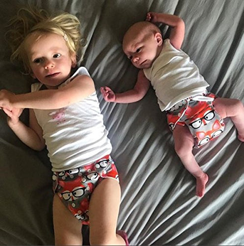 5 12 Pack Gussets 12FLN ALVABABY Reusable Layers Inserts with for Baby Cloth Diaper and Cloth Diapers Covers