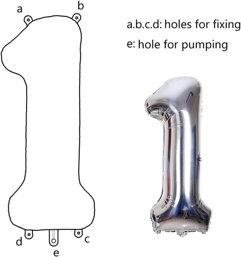 40 Inch Jumbo Number 18 Balloon | Birthday Party Celebration Decoration Foil Helium Balloons, Silver