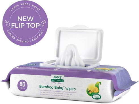 480 Aleva Naturals Bamboo Baby Wipes - ct