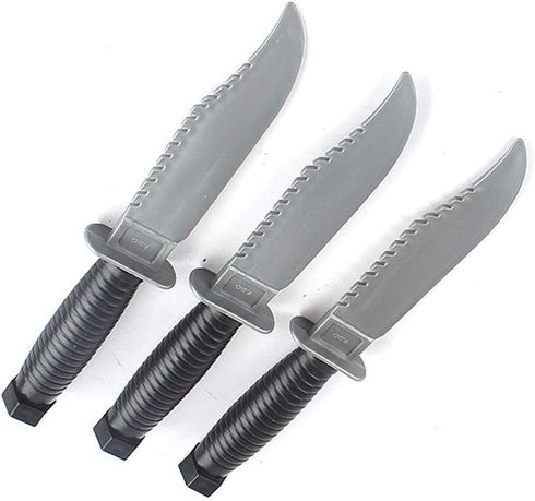 3pcs Plastic Knife Toy Train Swords, Halloween Costume Party Props, Simulation Plastic Sword Toy