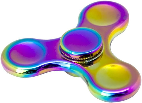 MAGTiMES Rainbow Fidget Spinner - Metal Stainless Steel Figit Hand Toy for Kids and Adult (Round)