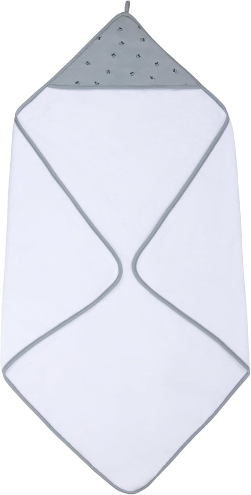 Set, 100% 35x35 10x10 Ely's & Co. Baby Hooded Towel and Wash Cloth Thick Absorbent Cotton Terry, for Newborn Baby Boy