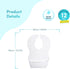 Convenient Disposable Pocket Bibs (Pack of 12) - Waterproof, Perfect for BLW, Travel, Mess-Free Mealtimes