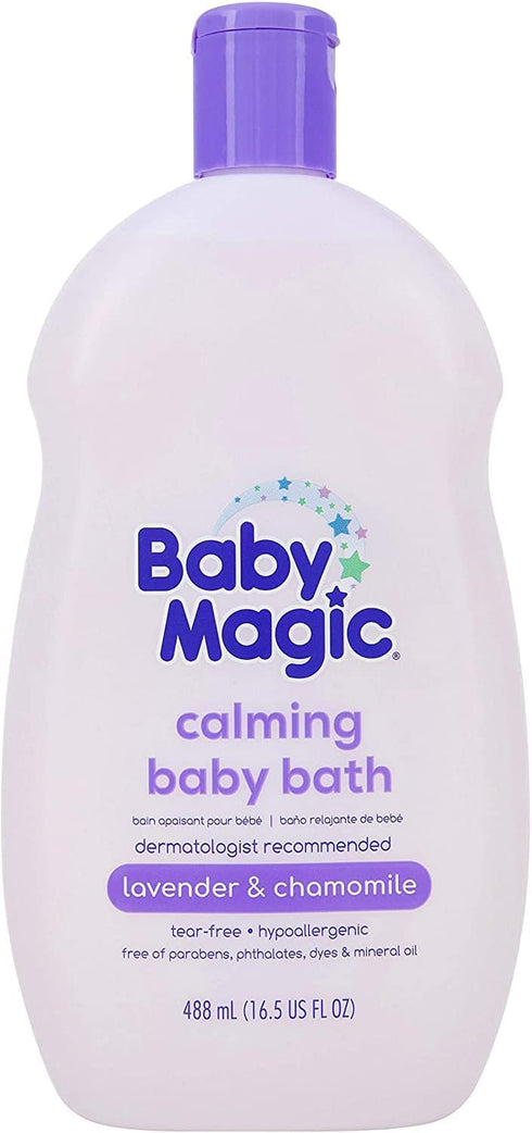 Baby Magic Calming Baby Bath, 16.5 Ounce, Lavender and Chamomile, 2 Pack